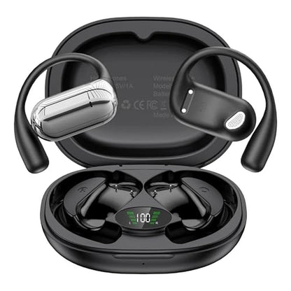 Language Earbuds: OWS 3 in 1 Translation Earbuds Real-Time – Front View