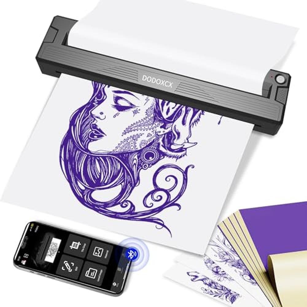 Tattoo Printer: 2026 New Portable Wireless Bluetooth – Front View