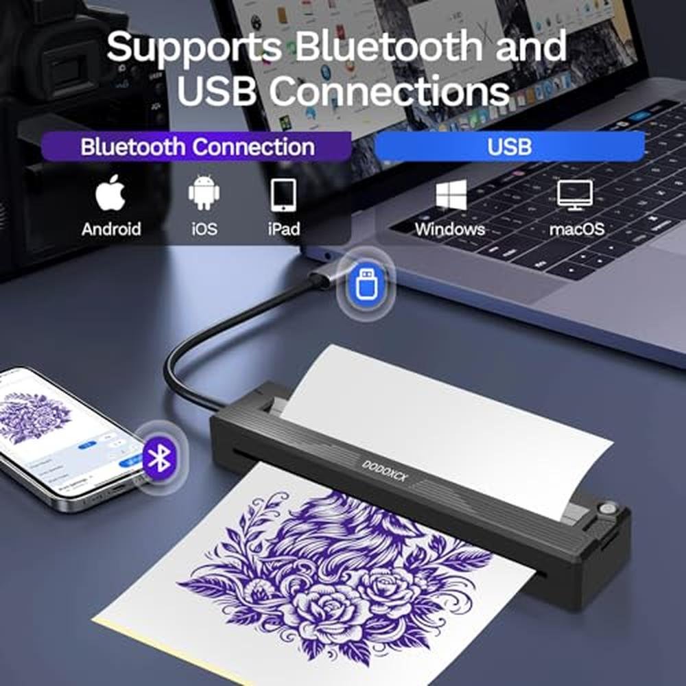 Tattoo Printer: 2026 New Portable Wireless Bluetooth – Close-up Detail
