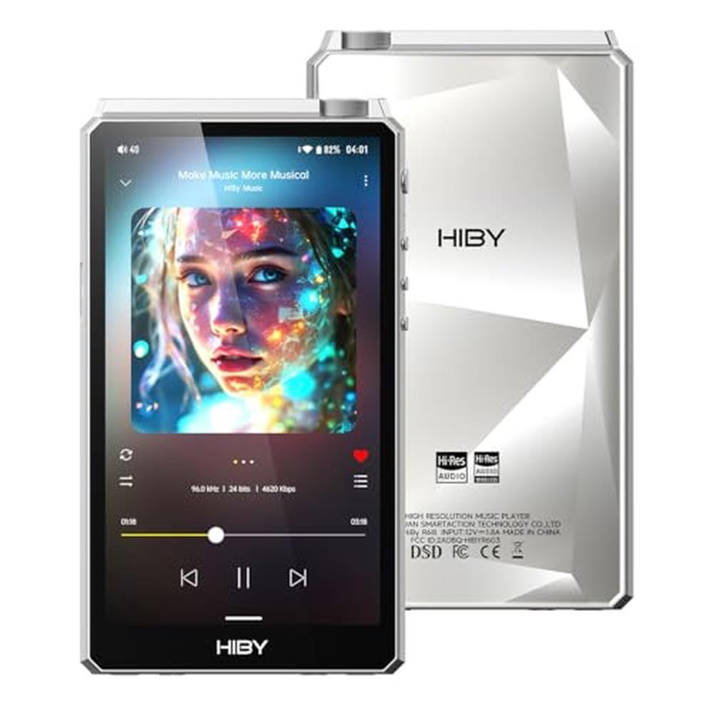 HiBy R6III 2025 DAP Player: Hi-Res Audio MP3 Player with – Front View