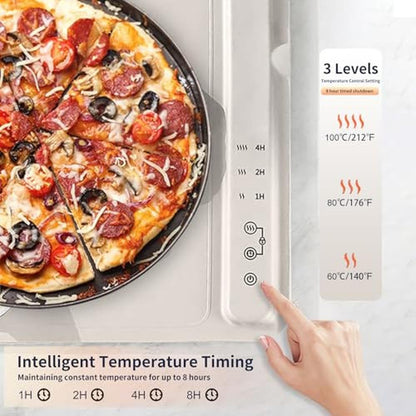 Heating Mat: Fast Warming Mat for Food with 3 Temperature – Side View