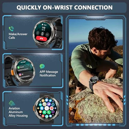 Watch Men: Military Smart Watch for Men 100 Days Battery – Packaging