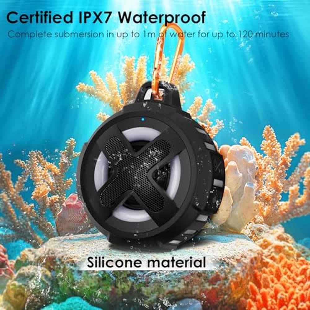 Upgraded Bluetooth Speaker: XLeader X8 Waterproof Shower – Side View
