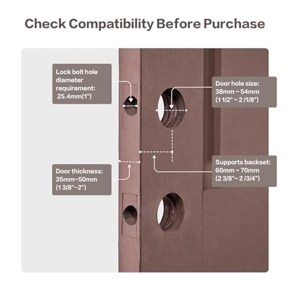 Premium Keyless Door Locks: Keylynx 4-in-1 Smart Deadbolt – Front View
