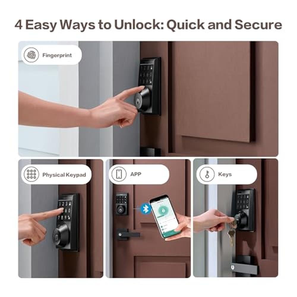 Premium Keyless Door Locks: Keylynx 4-in-1 Smart Deadbolt – Side View