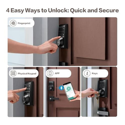 Premium Keyless Door Locks: Keylynx 4-in-1 Smart Deadbolt – Side View