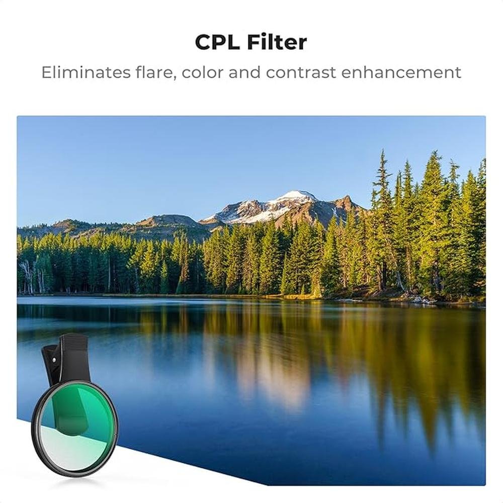 Filter Concept: K-F Concept 67mm Clip-on CPL Phone Camera – Side View