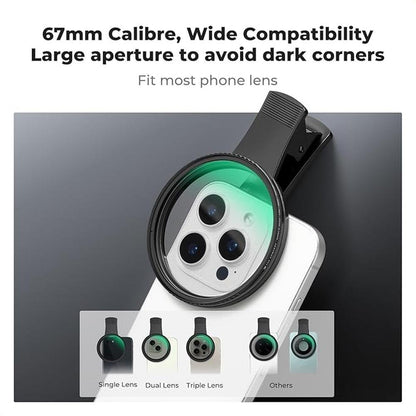 Filter Concept: K-F Concept 67mm Clip-on CPL Phone Camera – Close-up Detail