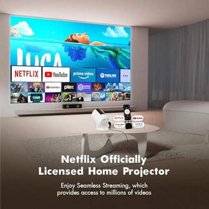 Projector Netflix: Tecaki Mini Portable Smart Projector – Side View