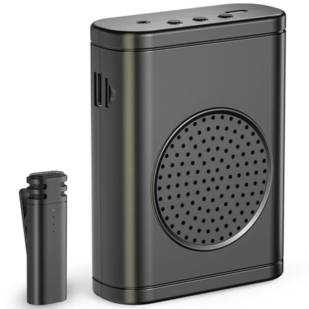 Voice Amplifier: Wireless Lavalier Microphone Bluetooth – Front View