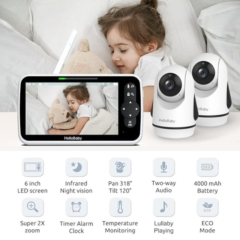 Screen Hellobaby: HelloBaby HB6351Plus-2 Video Baby Monitor – Side View