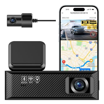 Dash Cam: Miofive Dash Cam Mini 2 2K+1080P FHD – Front View