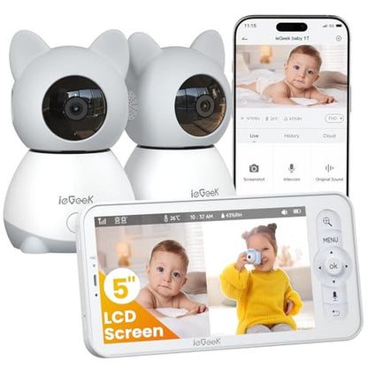 Premium Baby Monitoring: ieGeek 2K HD WiFi-Free Baby – Front View