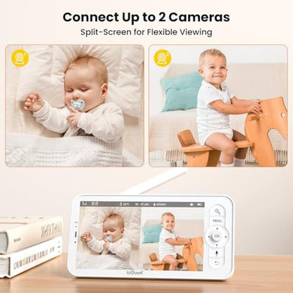 Premium Baby Monitoring: ieGeek 2K HD WiFi-Free Baby – Side View