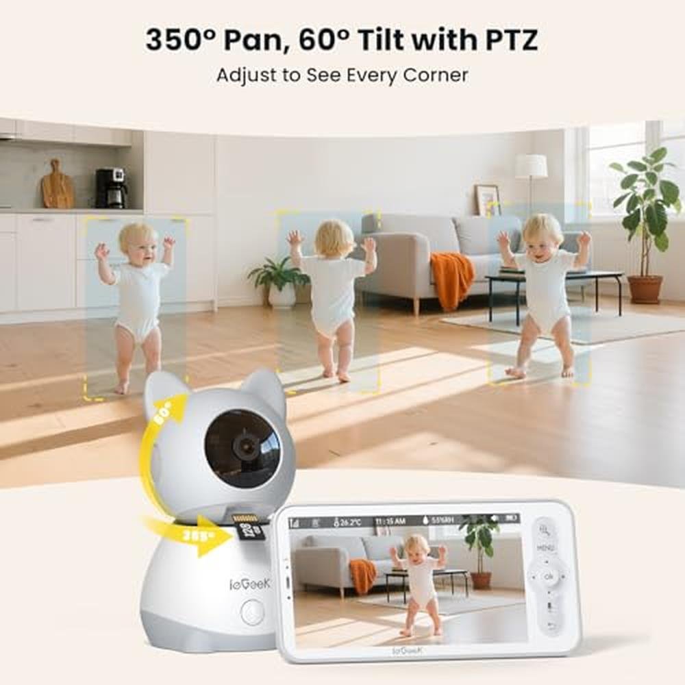 Premium Baby Monitoring: ieGeek 2K HD WiFi-Free Baby – In Use