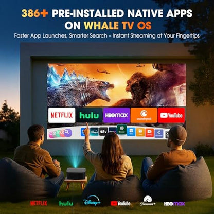 Netflix Projector: DBPOWER E2 Smart Mini Projector with – Side View