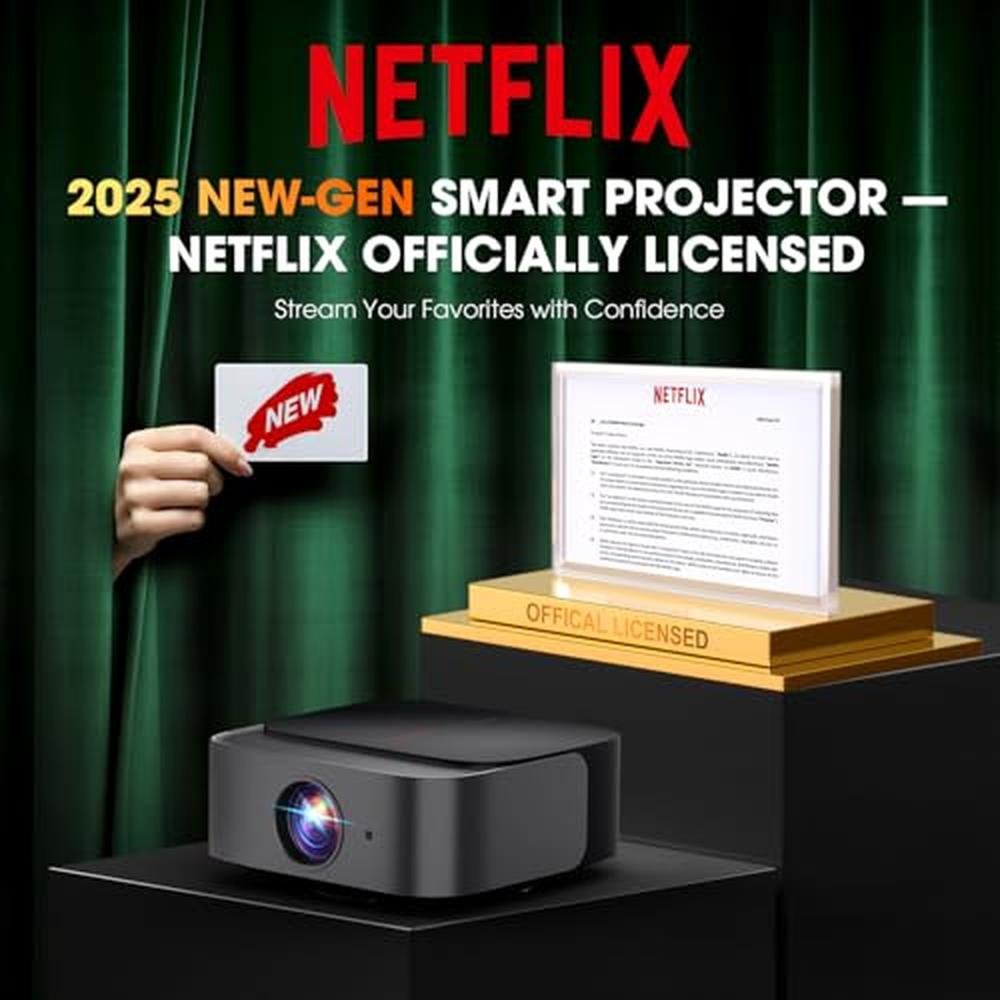 Netflix Projector: DBPOWER E2 Smart Mini Projector with – In Use