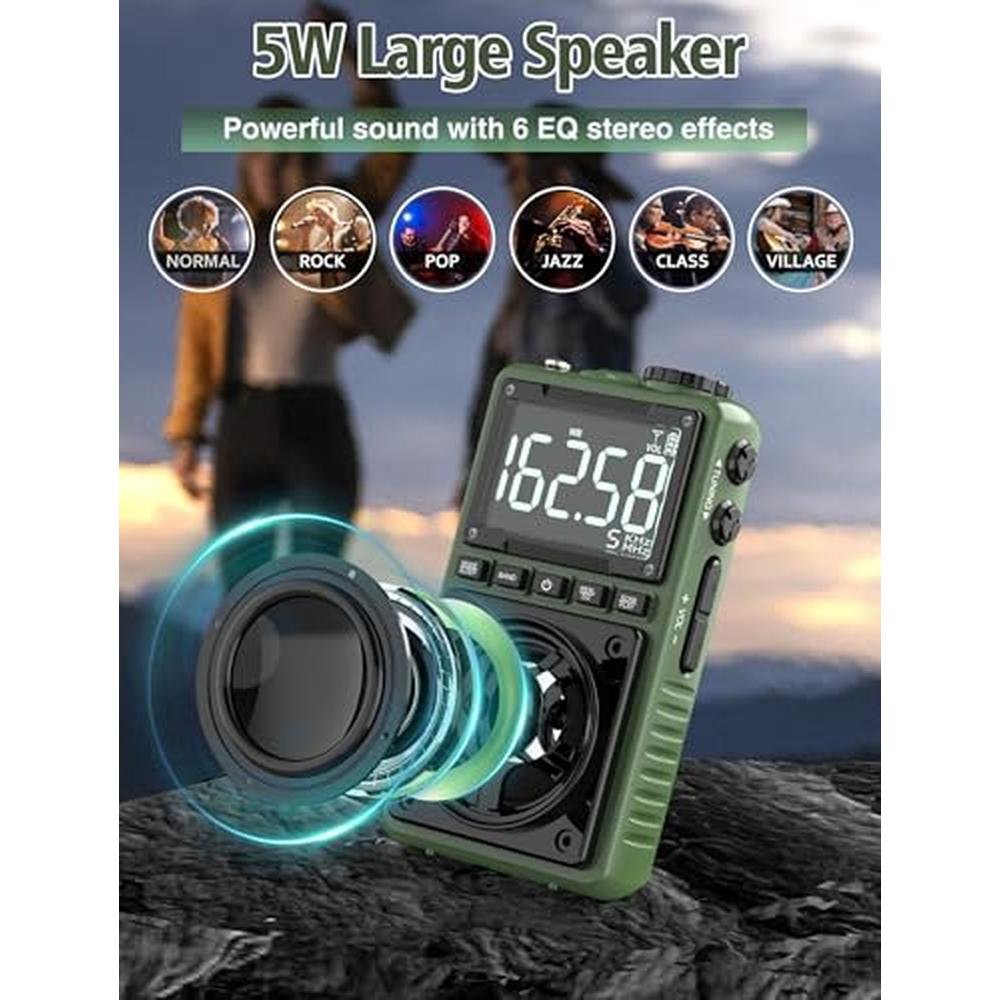 Radio Bluetooth: Portable Pocket Radio with NOAA Weather – In Use