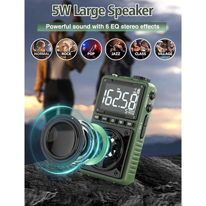 Radio Bluetooth: Portable Pocket Radio with NOAA Weather – In Use
