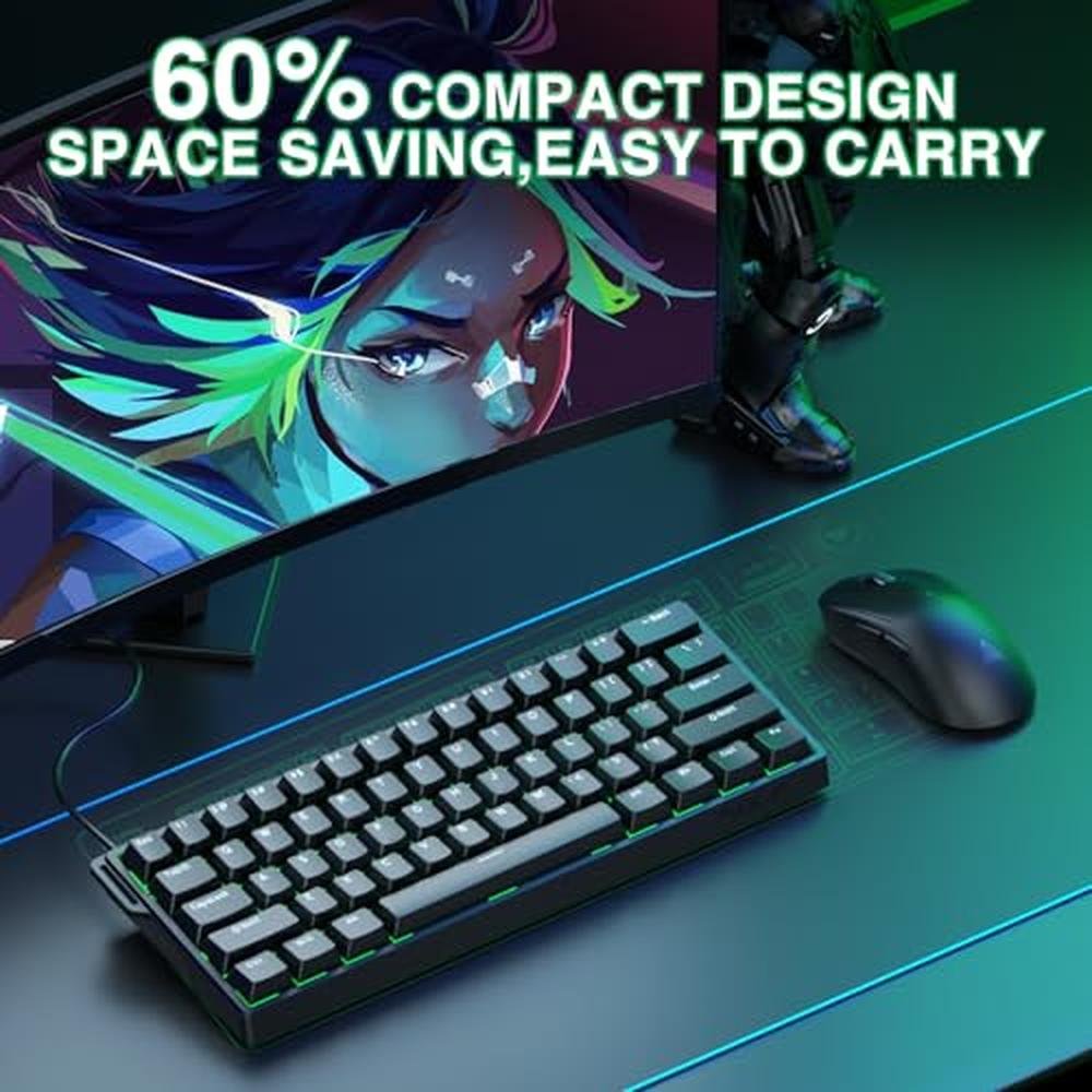 Keyboard Aula: Aula WIN60 HE 60% Mechanical Gaming Keyboard – Close-up Detail