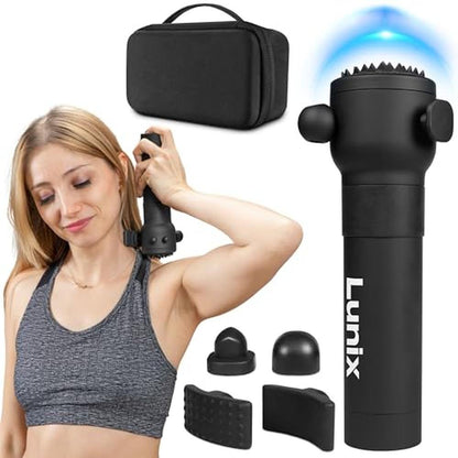 LX28 Deep Tissue Massage Gun: Portable Handheld Vibration – Front View