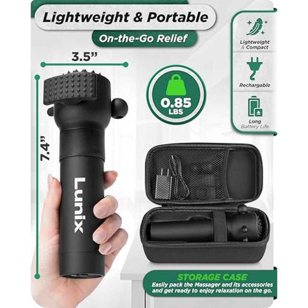 LX28 Deep Tissue Massage Gun: Portable Handheld Vibration – In Use