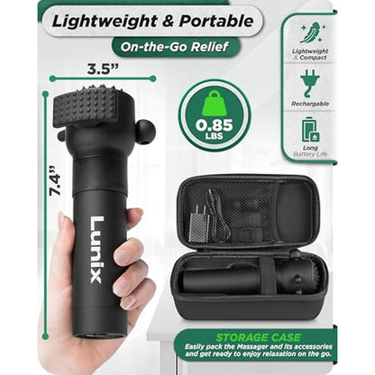 LX28 Deep Tissue Massage Gun: Portable Handheld Vibration – In Use