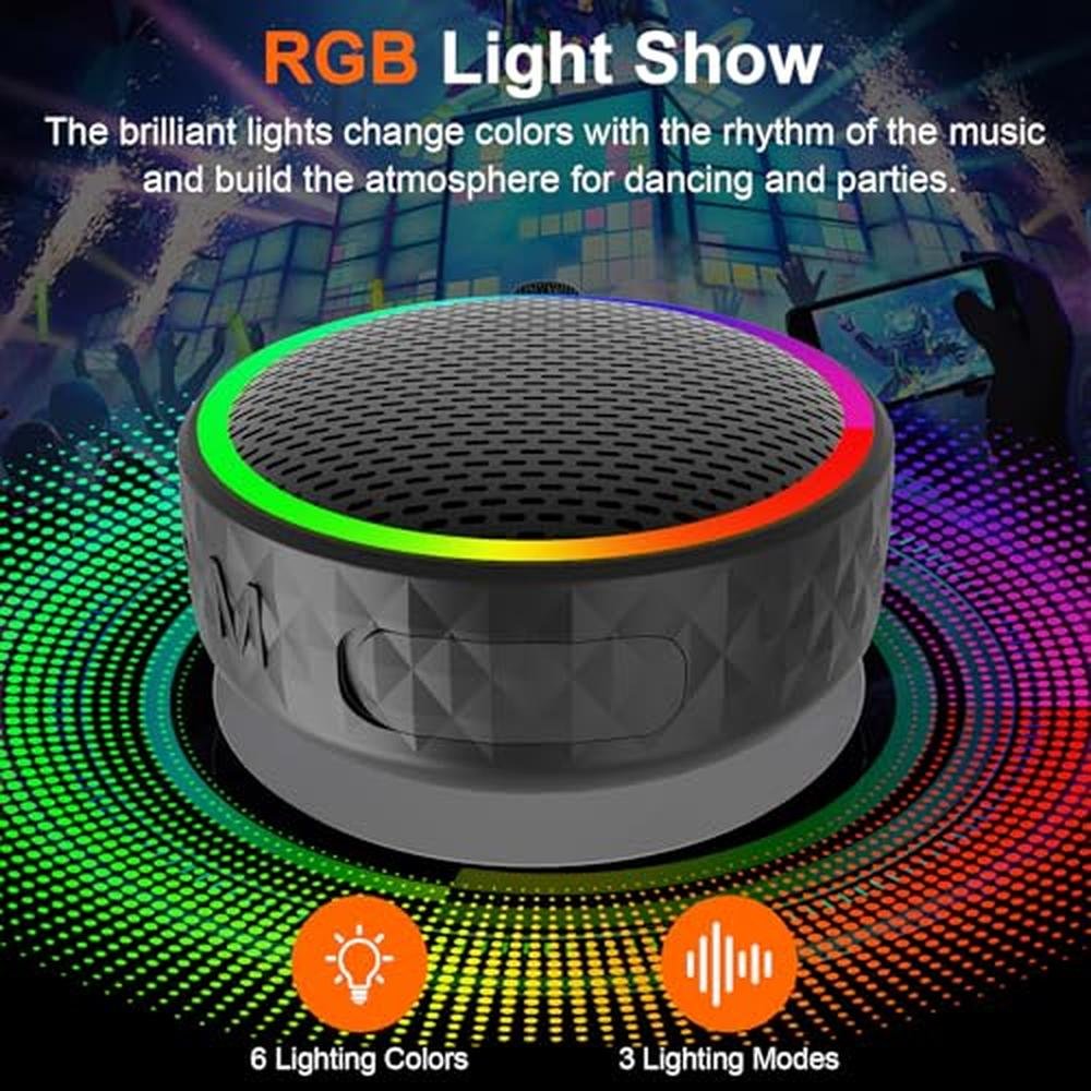 Speaker Bluetooth: Portable Wireless Speaker with RGB – Close-up Detail