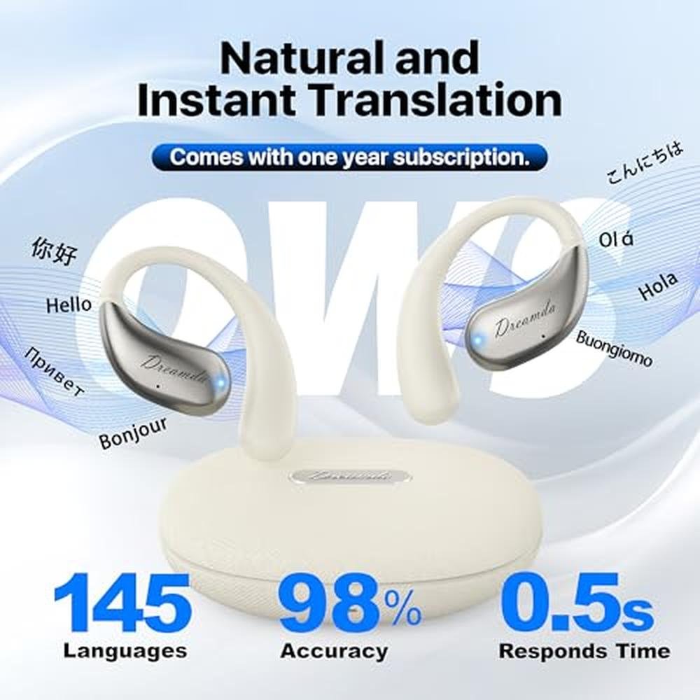 Language Earbuds: AI-Powered Real-Time Translation Earbuds – Side View