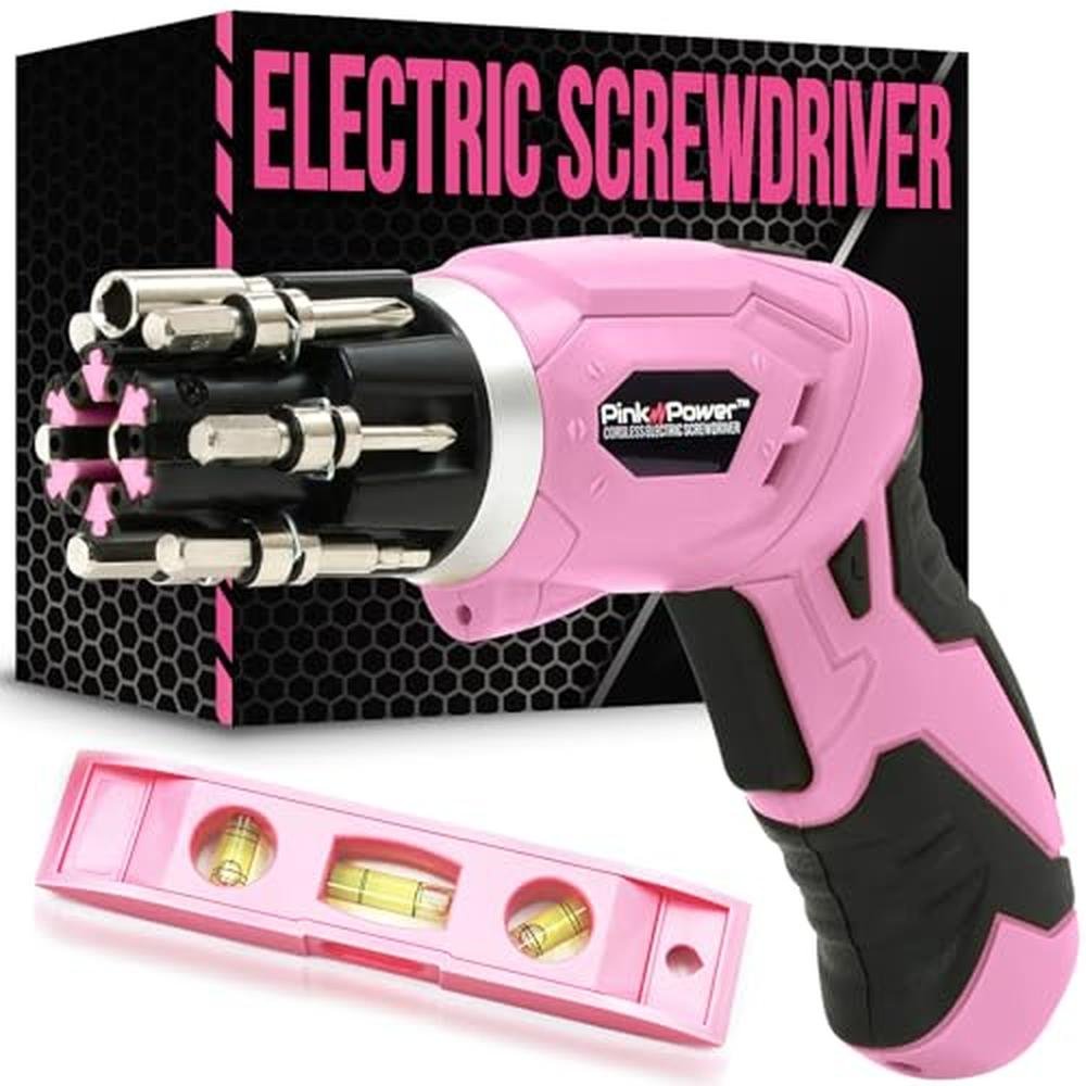 Pink Screwdriver: Pink Power PP481-LK 4V Rechargeable – Front View