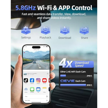 Dash Camera: 4K Dash Cam Front and Rear 64GB SD Card 1.5 – In Use
