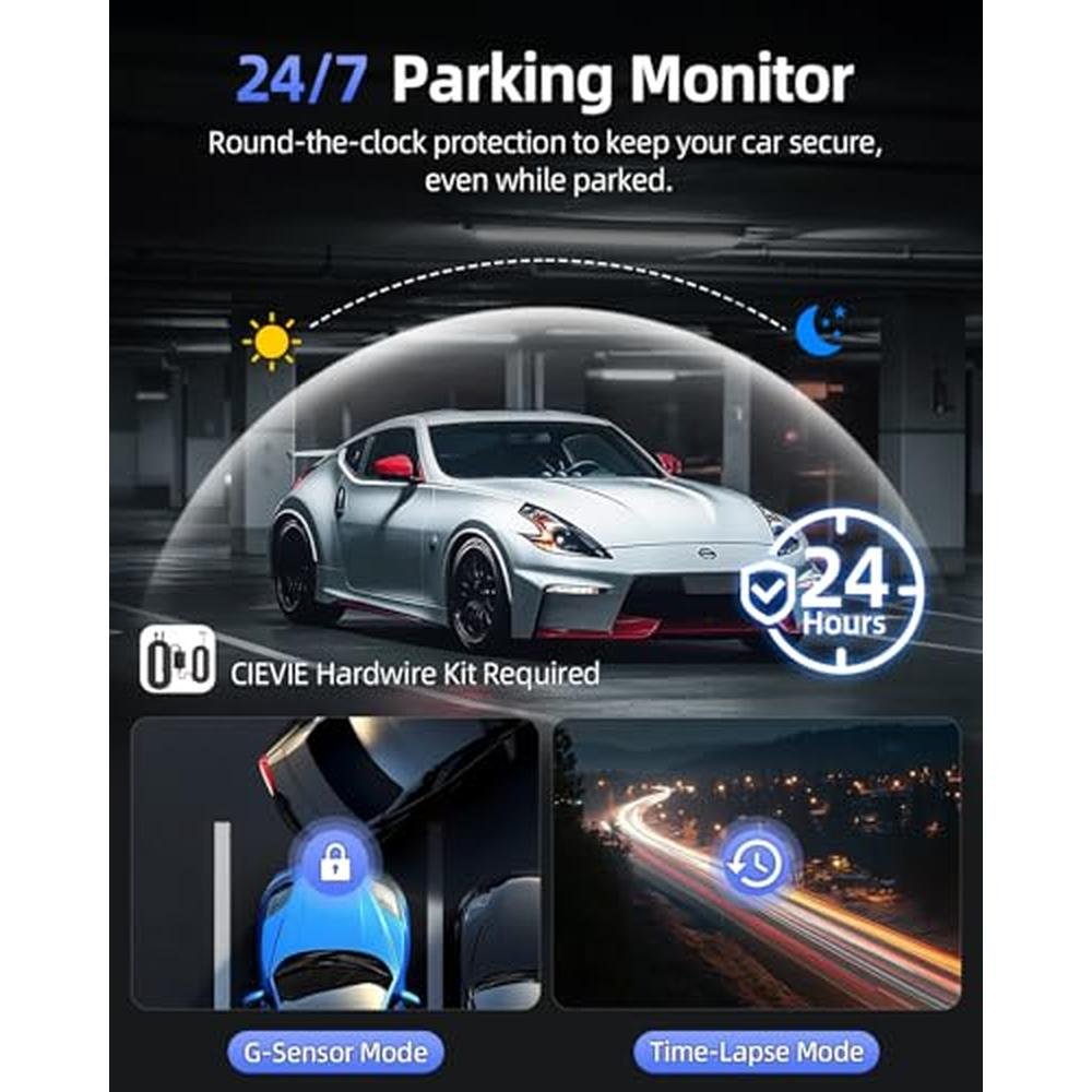 Dash Camera: 4K Dash Cam Front and Rear 64GB SD Card 1.5 – Packaging