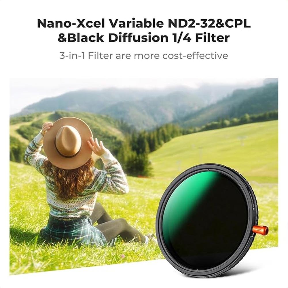 Filter Concept: K&F Concept 67mm Black Diffusion Mist – Side View