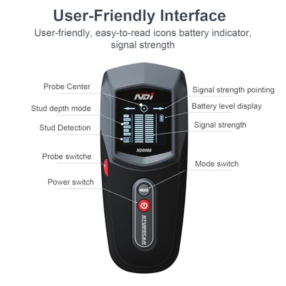 Stud Detector: NDI ND0988 Precise Wall Scanner – In Use