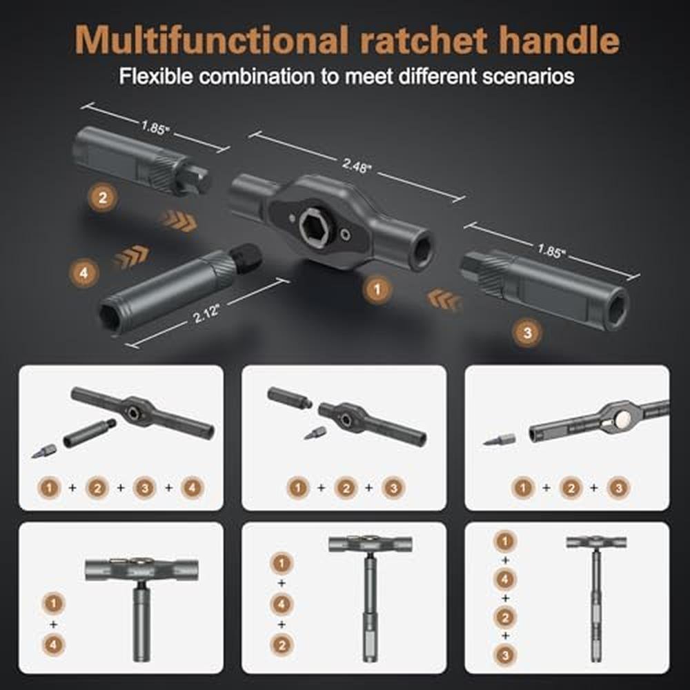 Set Magnetic: Bomivoi 24 in 1 Magnetic Screwdriver Set – Side View
