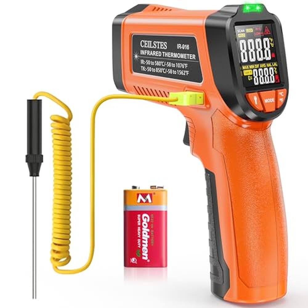 Infrared Thermometer Gun: CEILSTES IR-916 High-Precision – Front View