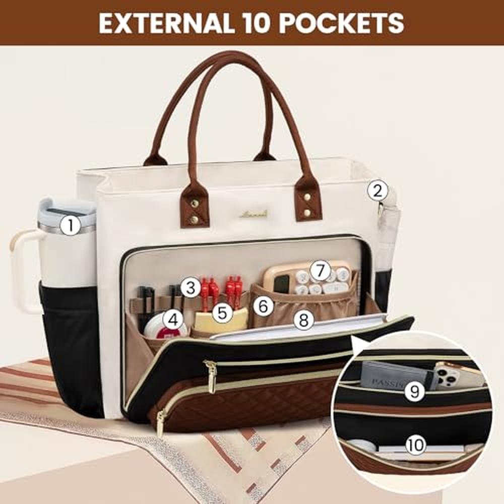 LOVEVOOK Teacher Tote Bag: LOVEVOOK Women's Work Laptop Bag – Close-up Detail