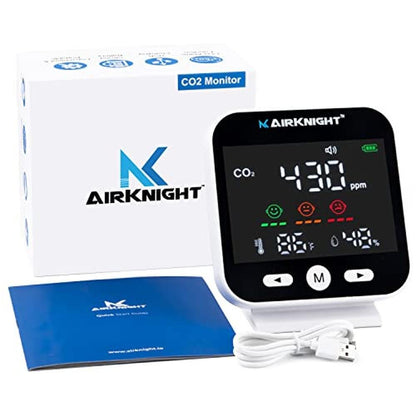 AirKnight Monitoring CO2 Monitor Indoor with Bonus Humidity – Close-up Detail