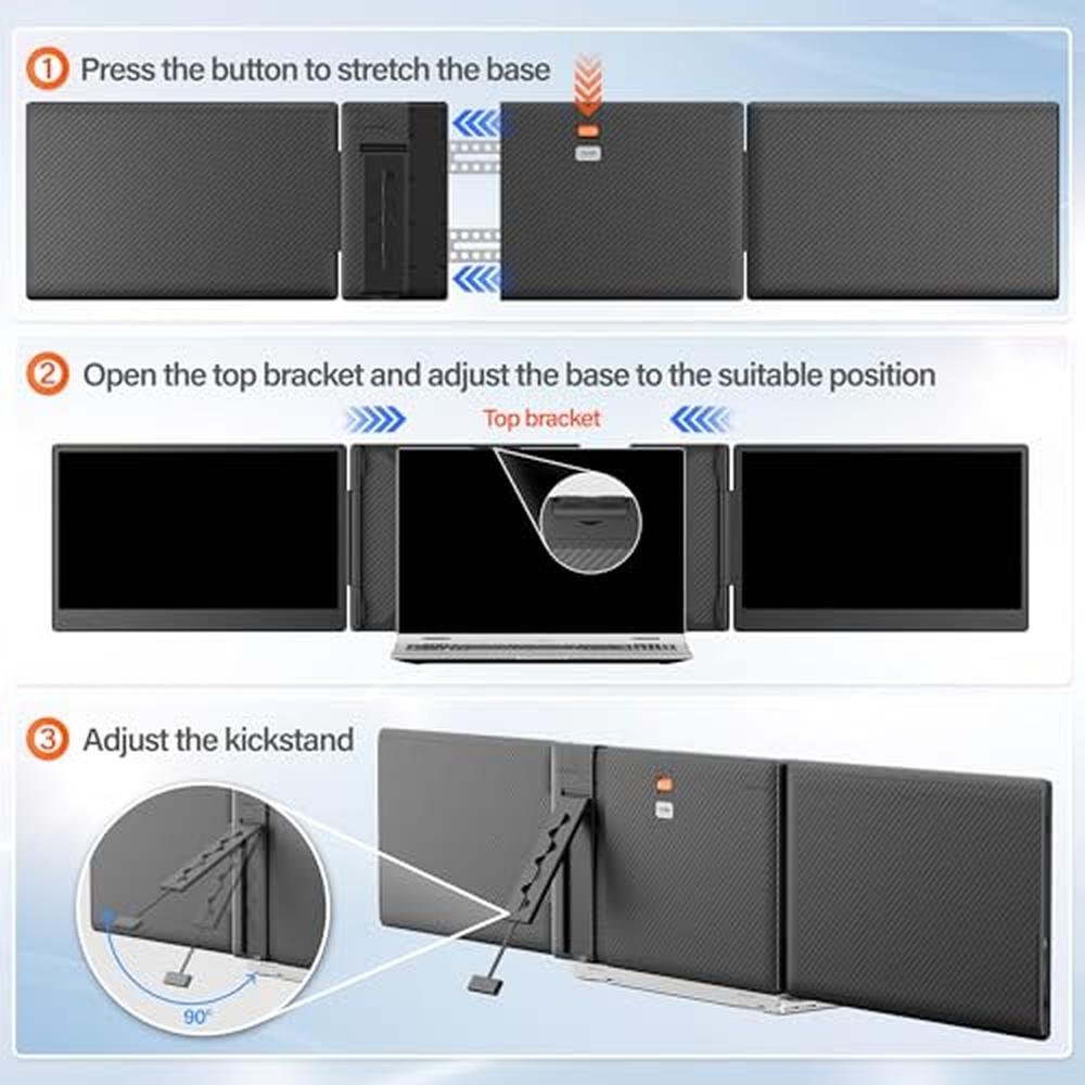 Laptop Screen Extender: 2025 New Upgraded Portable Monitor – In Use