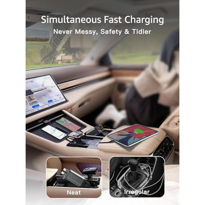 Retractable Car Charger: PDMAX 4 in 1 USB C 145W Type C Car – Close-up Detail