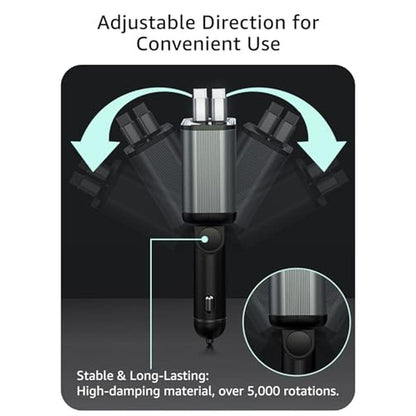 Retractable Car Charger: PDMAX 4 in 1 USB C 145W Type C Car – In Use