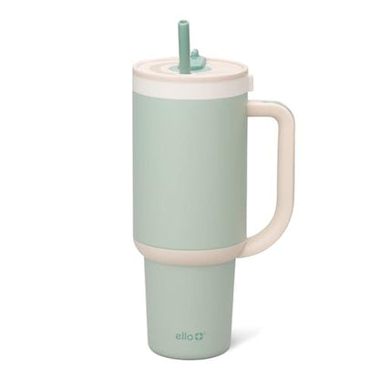 Ello Oasis 40 oz Tumbler: Ello Stainless Steel Cup with – Front View