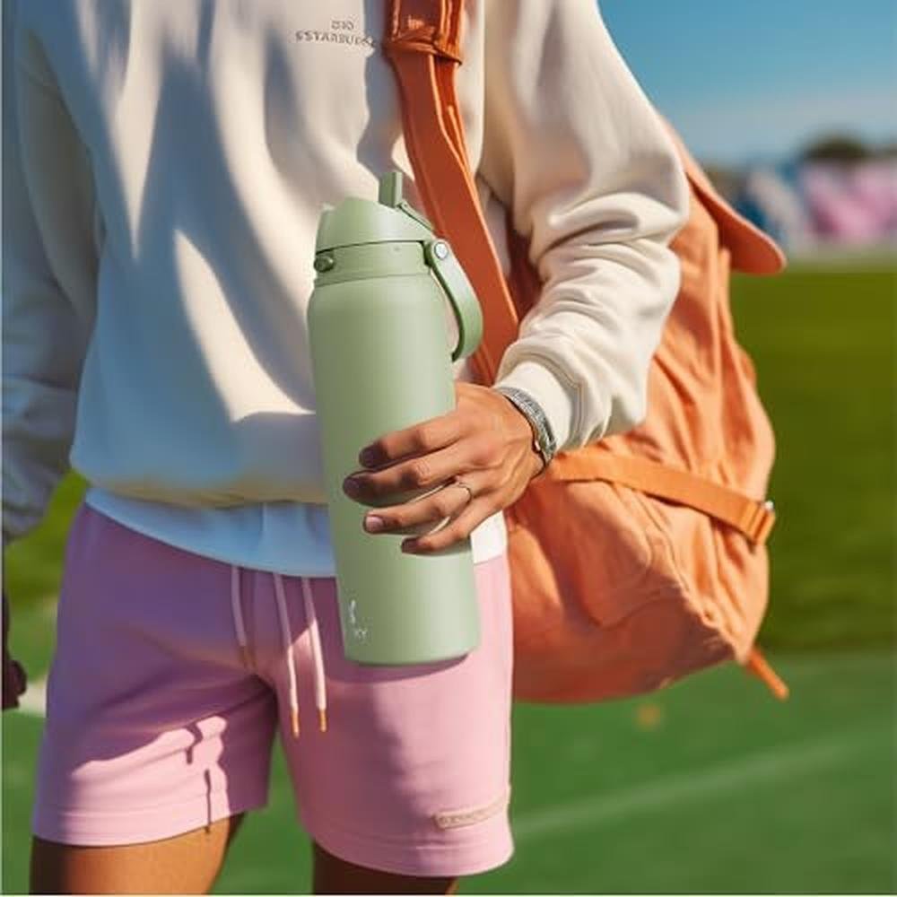 Water Bottle: Meoky 32 oz Insulated Stainless Steel Metal – Side View