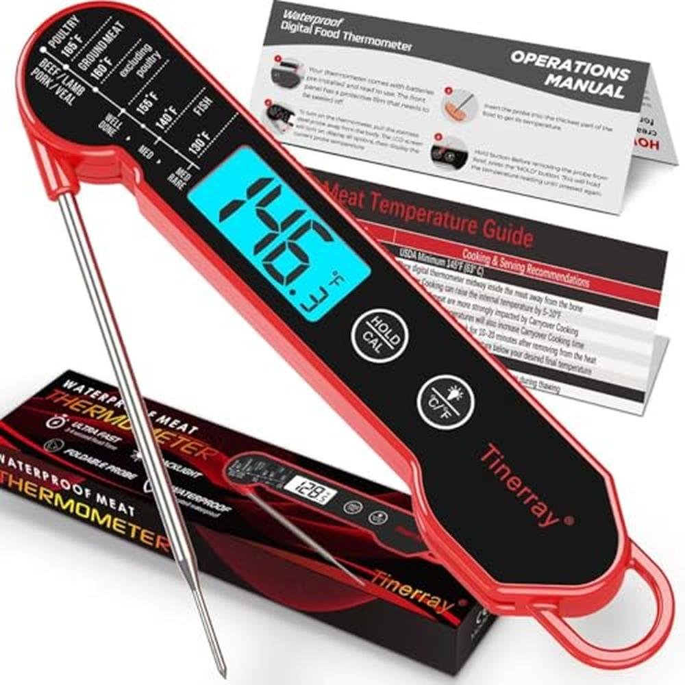 Thermometer Read: Digital Meat Thermometer Waterproof – Front View