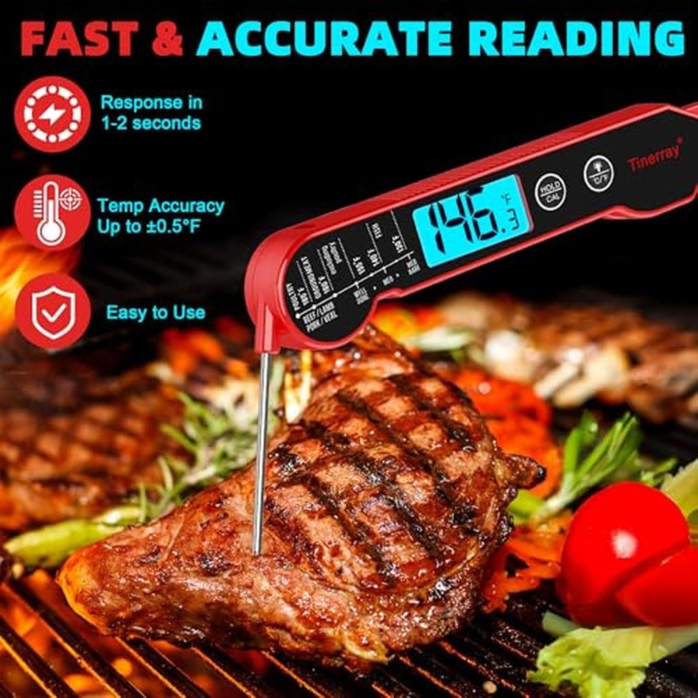 Thermometer Read: Digital Meat Thermometer Waterproof – Side View