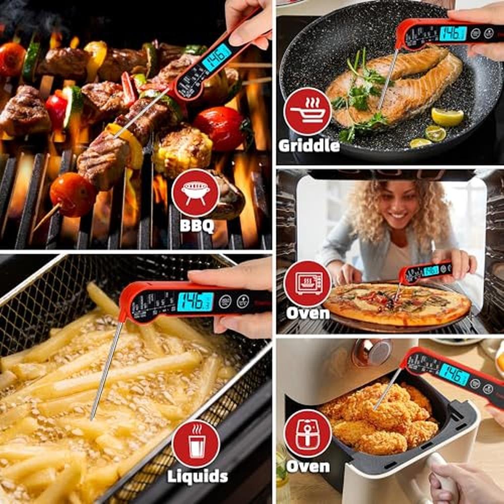 Thermometer Read: Digital Meat Thermometer Waterproof – Close-up Detail