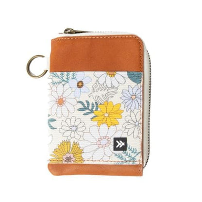 Thread Wallets RFID Blocking Leather Zip Wallet with Card – Front View