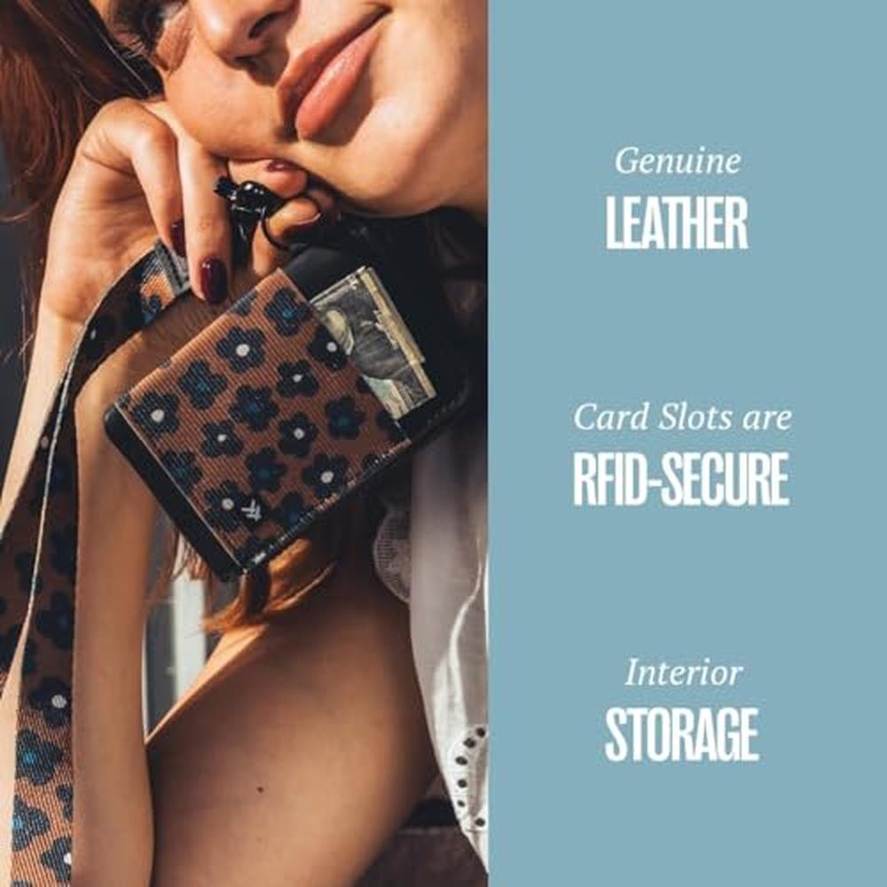 Thread Wallets RFID Blocking Leather Zip Wallet with Card – In Use