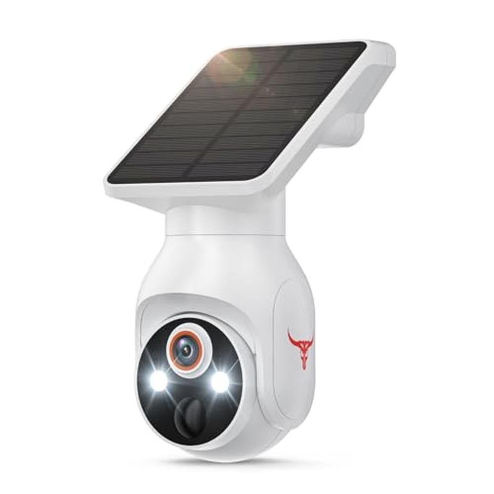 WiFi 1080p Security Camera: Wireless with Solar Panel – Front View