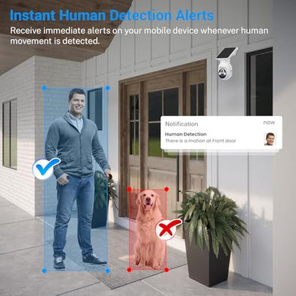 WiFi 1080p Security Camera: Wireless with Solar Panel – Close-up Detail